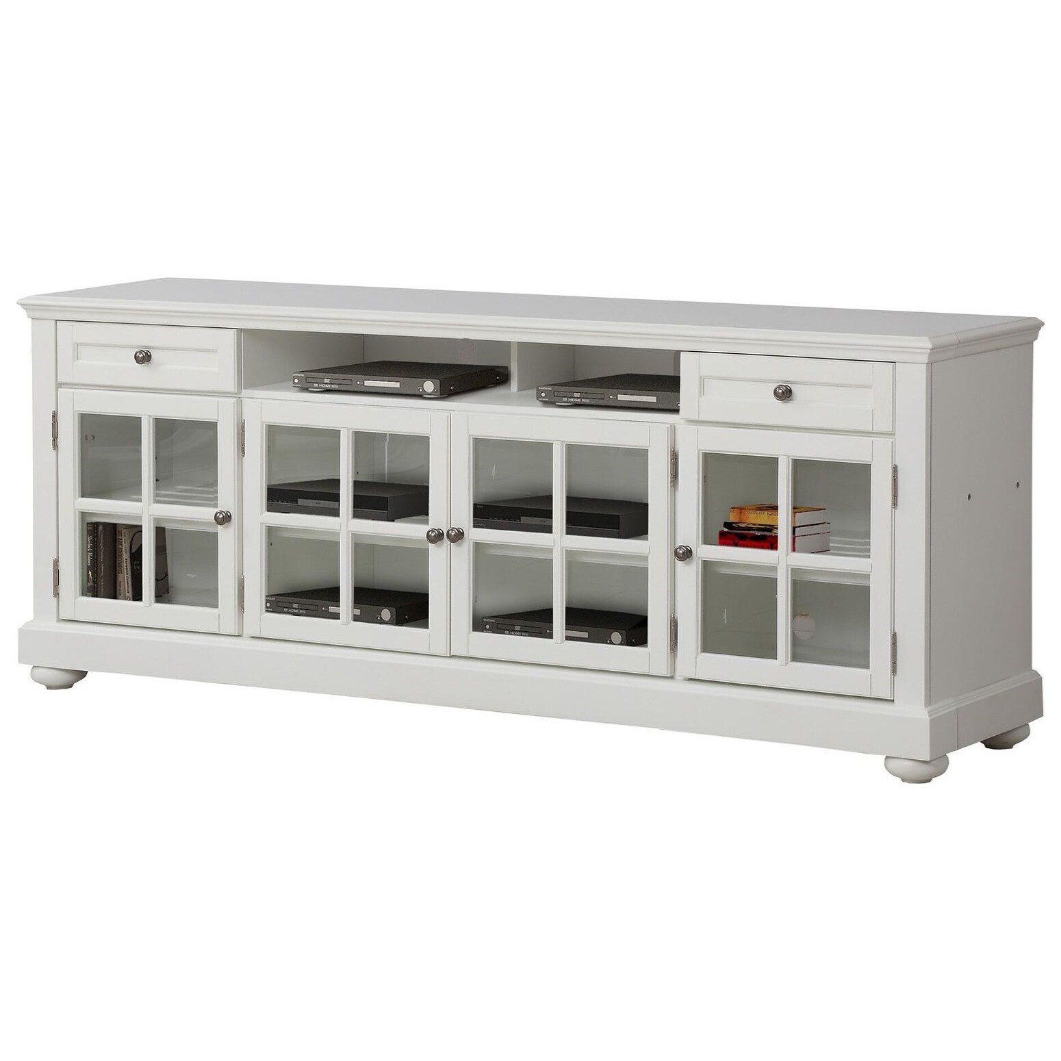 Parker House Cape Cod Cottage 76 Inch TV Console with Glass Doors